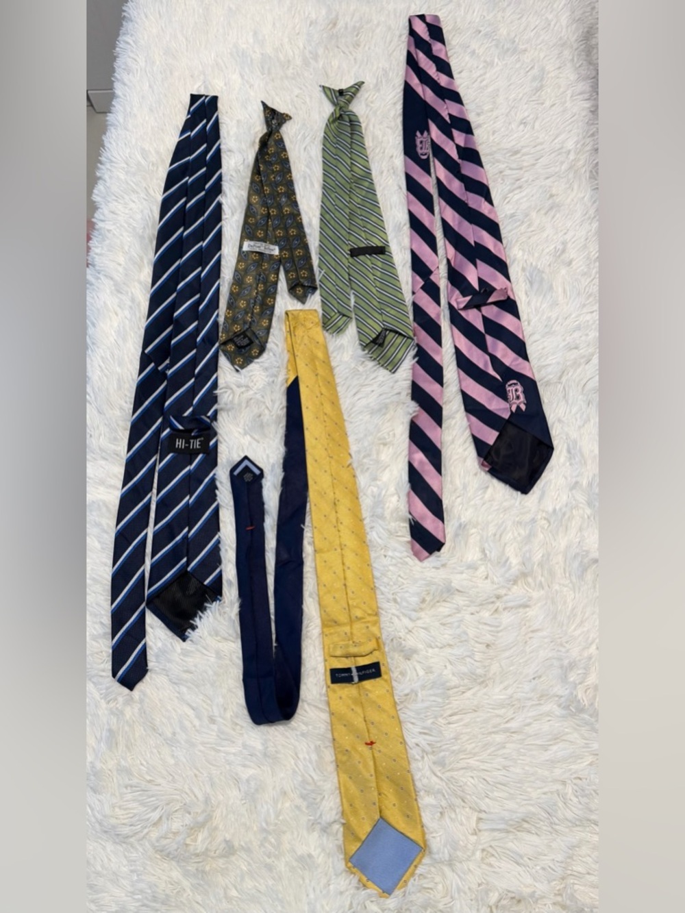 Mixed Men’s Necktie Lot - Blue, Pink, Yellow, Green